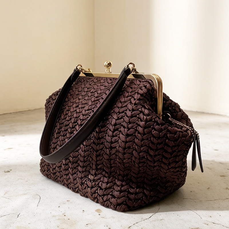 손으로 짠 키스락 프레임 숄더 라피아 클립 스트로 비치 - Women'S Raffia Bags 리뷰 및 가격