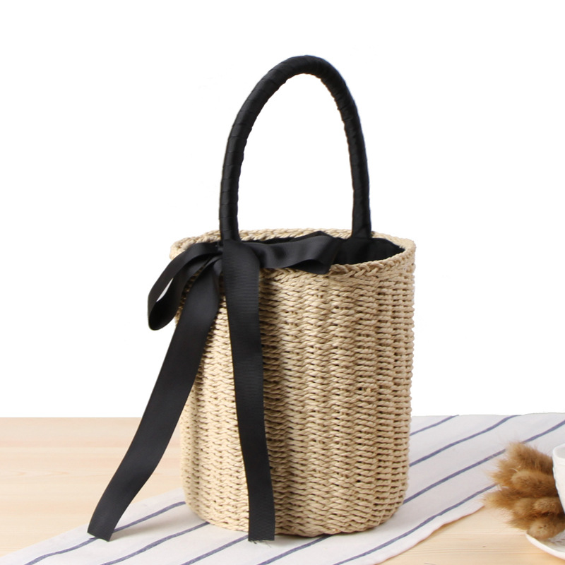 여성용 수제 버킷 밀짚 가방, 탑 핸들 핸드백, 럭셔리 - Women'S Raffia Bags 리뷰 및 가격